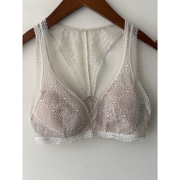 Victoria’s Secret Intimates Lace Bralette S/P White Bra Lounge Sexy Sleepwear - Picture 1 of 6